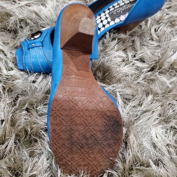 Canela by Hush Puppies, blue slip on heels - Picture 4 of 10
